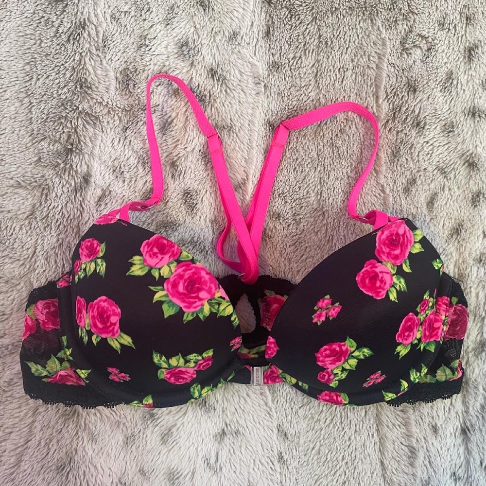 Floral PINK Bra